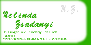 melinda zsadanyi business card